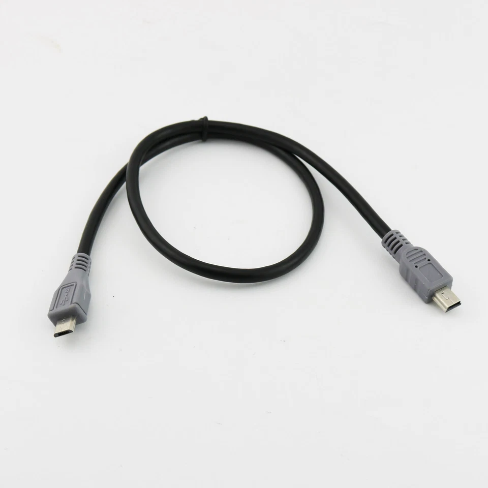 1x Mini USB B Male To Micro USB 5 Pin Male OTG Data Converter Adapter Cable 50cm - Image 1 of 4