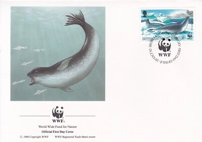 WWF350) World Wide Fund for Nature Official First Day Cover set of 4, 1992, Brit - image 1 of 4