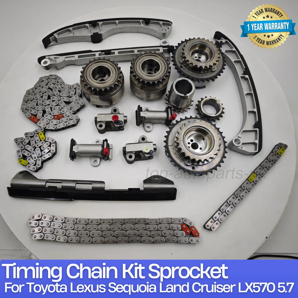 For Toyota Lexus Sequoia Land Cruiser LX570 5.7 Timing Chain Kit Sprocket - Image 1 of 4