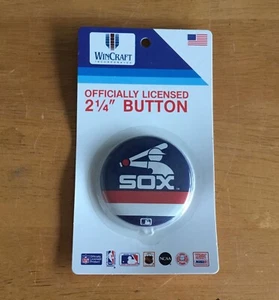 "Pin de botón vintage Wincraft Chicago White Sox oficial MLB 2 1/4"" NUEVO EN PAQUETE sin abrir" - Imagen 1 de 2