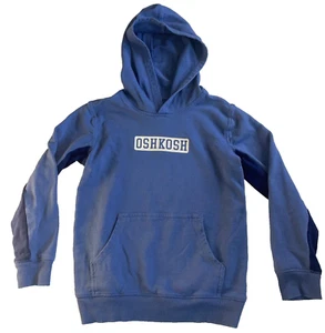 Oshkosh B’Gosh Kids Hoodie OSHKOSH Spell Out Blue Pocket Size 12/12A - Picture 1 of 5