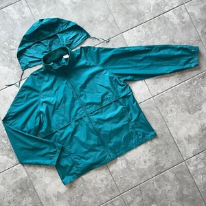 Woolrich Vintage 90s Full Zip Hooded Windbreaker Nylon Jacke Grün Retro y2k Herren L - Bild 1 von 14