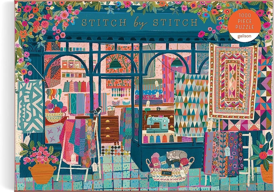 Galison Stitch by Stitch Jigsaw Puzzle (1000 Pieces) DAMAGED BOX - Image 1 of 3