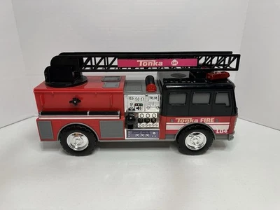 Tonka 2011 Hasbro Red Fire Rescue Truck #07728 Lights Sounds Ladder Funrise - Image 1 of 4