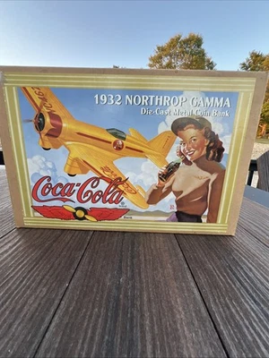 Ertl Coca Cola 1932 Northrop Gamma Die Cast Bank NIB DC 041 - Image 1 of 4