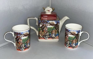 James Sadler Classic Stories Alice In Wonderland Teapot And 2 Cups England - Foto 1 di 22