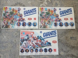 3x Vintage 1978 New York Giants NFL Football Ann Page Coca-Cola Kunststoff Tischset - Bild 1 von 11