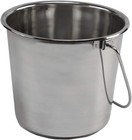 8 Quart (2 Gal) Polished Stainless Steel Pail Bucket for Farm Home Garage Use