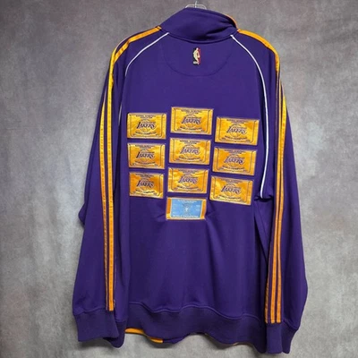 Adidas Los Angles Lakers 2002 Campeón Anillo Banner Ceremonia Calentamiento Chaqueta 2XL Foto 1 de 4