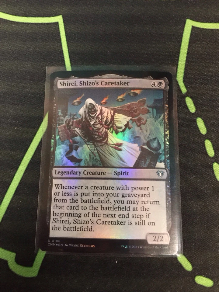 MTG Magic The Gathering Shirei, Shizo’s Caretaker Foil CMM Black Commander  - Image 1 of 1