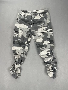 Gray Camo Pants Womens Large Kreamy Motorcycle Casual - Picture 1 of 10