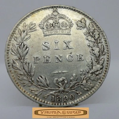 1890 Great Britain Silver 6 Pence - #C52808NQ - Image 1 of 2