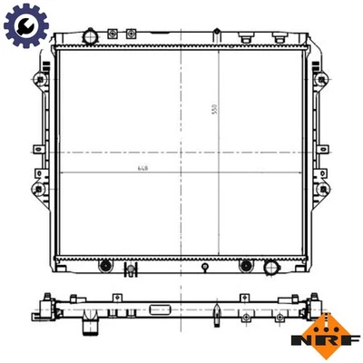 RADIATOR ENGINE COOLING 550032 FOR 1GD-FTV 2.8L 2GD-FTV 2.4L 4cyl - Image 1 of 4