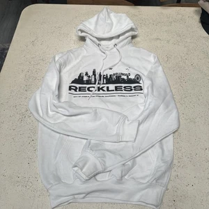 Reckless Los Angeles’ weißer Pullover Hoodie Herren Größe Small - Bild 1 von 7