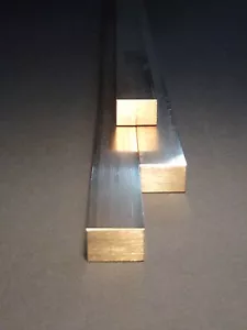 1 Messingstange 12mm x 10mm x 370mm Messing Flach Vierkantmessing Ms58 - Bild 1 von 2