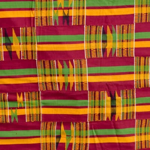 Kente Cloth Women's Ghana 70x43 Inch - Picture 1 of 9