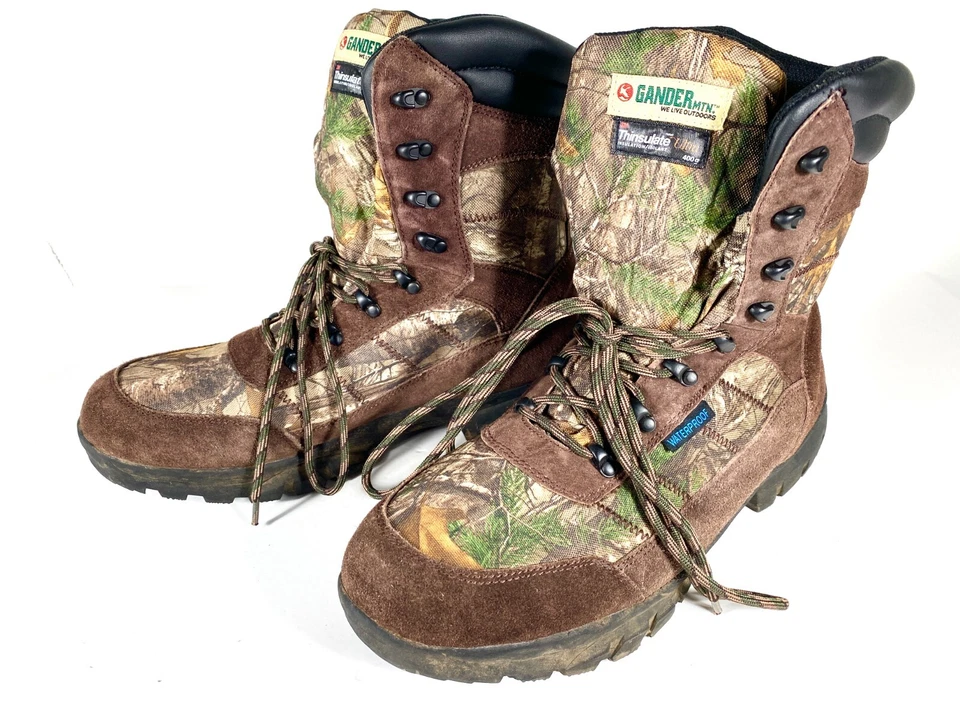 GANDER MTN HOMBRE Botas de Lona y Cuero Thinsulate Ultra 400g Impermeables Talla 13 Foto 1 de 4