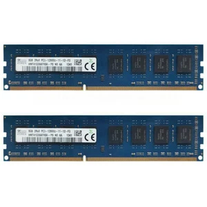 Hynix DDR3 16GB 2x8GB 2RX8 RAM Memory PC3-12800U 1600MHz Desktop 240pin Non-ECC - Picture 1 of 4