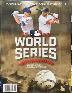 2016 WORLD SERIES PROGRAM ANTHONY RIZZO CHICAGO CUBS CHAMPS CLEVELAND INDIANS - Picture 1 of 2