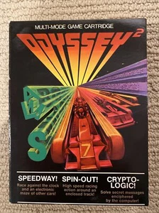 ODYSSEY 2 GAME SPEEDWAY SPINOUT CRYPTo-LOGIC IN ORIGINAL BOX WITH INSTRUCTIONS - Picture 1 of 6