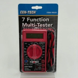 MULTIMETER Cen-tech 7 Function Digital 24" LEADS Tool LCD #98025 FREE SHIPPING - Picture 1 of 12