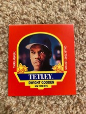 Dwight Gooden Mets 1990 Tetley Tea Discs RARE SQUARE PROOF BLANK BACK 