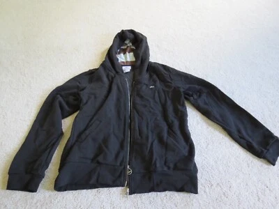 Chaqueta con capucha negra con cremallera completa Lacoste para mujer talla 44 XL Foto 1 de 4
