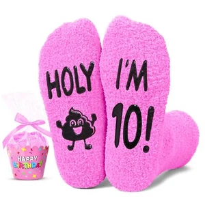 10th Birthday Gifts for Girls - Socks for Kids Age 10 Gift Ideas for Ten Year... - Picture 1 of 6
