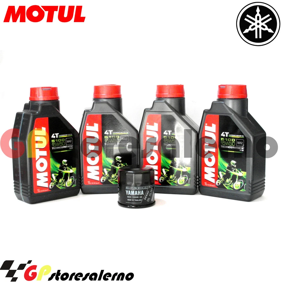 TAGLIANDO FILTRO OLIO ORIGINALE MOTUL 5100 15W50 YAMAHA 950 XVS V-STAR 2011 Foto 1 de 1