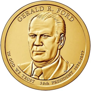 2016 P Gerald Ford Presidential Dollar From Mint Roll - Picture 1 of 5