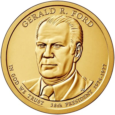 2016 D Gerald Ford Presidential Dollar From Mint Roll - Position B - Image 1 of 4