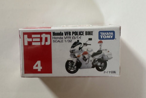 Takara Tomy Tomica #4 Honda VFR Police Bike 1/32 Scale