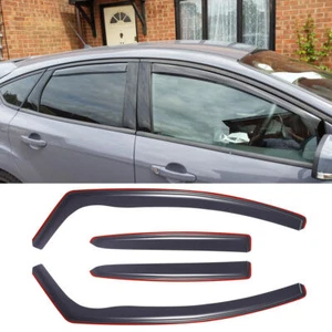 Tinted Wind Deflectors For Ford Focus lII MK3 5-doors 2011-2018 hatch ! - Picture 1 of 12