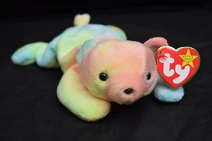 Original 1999 Ty Beanie Baby Sammy der Bär nicht mehr produziert Krawatte gestorben Plüschtier 4215 neu mit Etikett - Bild 1 von 6