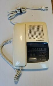 Panasonic RC-T340D AM/FM Telephone Alarm Clock Radio white retro green led