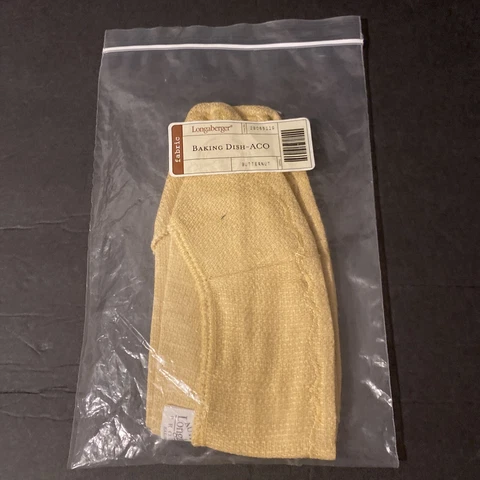 Longaberger Butternut BAKING DISH ACO Basket Liner ~ Brand New in Bag! Cover