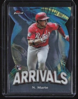 2024 TOPPS FINEST NOELVI MARTE Rookie #A-10 ARRIVALS DIE CUT - Image 1 of 2