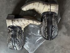 Vintage Laredo Snake Skin Cowboy Boots Black and Tan Size 12 D 🔥