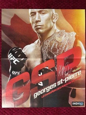 2012  2 POSTERS UFC154  GEORGES ST-PIERRE  (4-pg fold-out Poster : 2-Sided) Cover