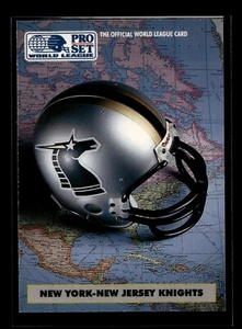 Juego profesional de cascos WLAF 1991 #6 NY-NJ Knights (EX)(FTB) - Imagen 1 de 2