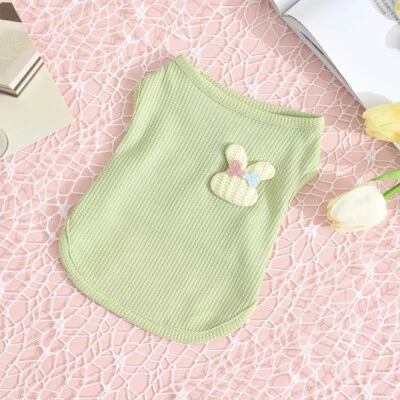 Puppy Dog Clothes Printed Mesh Tee Pet Vest T Shirt Tank For Small Dogs Summ  ! - Image 1 of 4