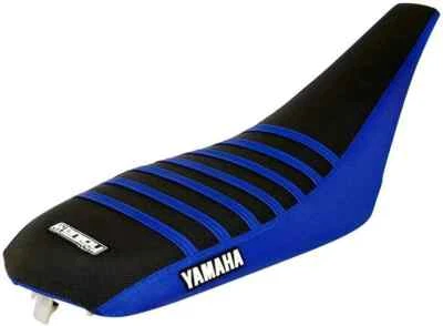 Yamaha Raptor 350 Gripper  Seat Cover 2004 - 2018 BLUE / BLACK / BLUE RIBS #242 - Image 1 of 4