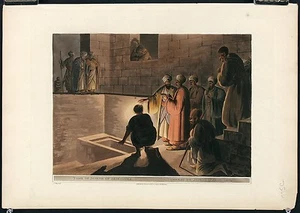 LUIGI MAYER Antiguo y XRare 19thC 1803 Aquatint Plt. TUMBA DE JOSEPH DE ARIMATEA - Imagen 1 de 1