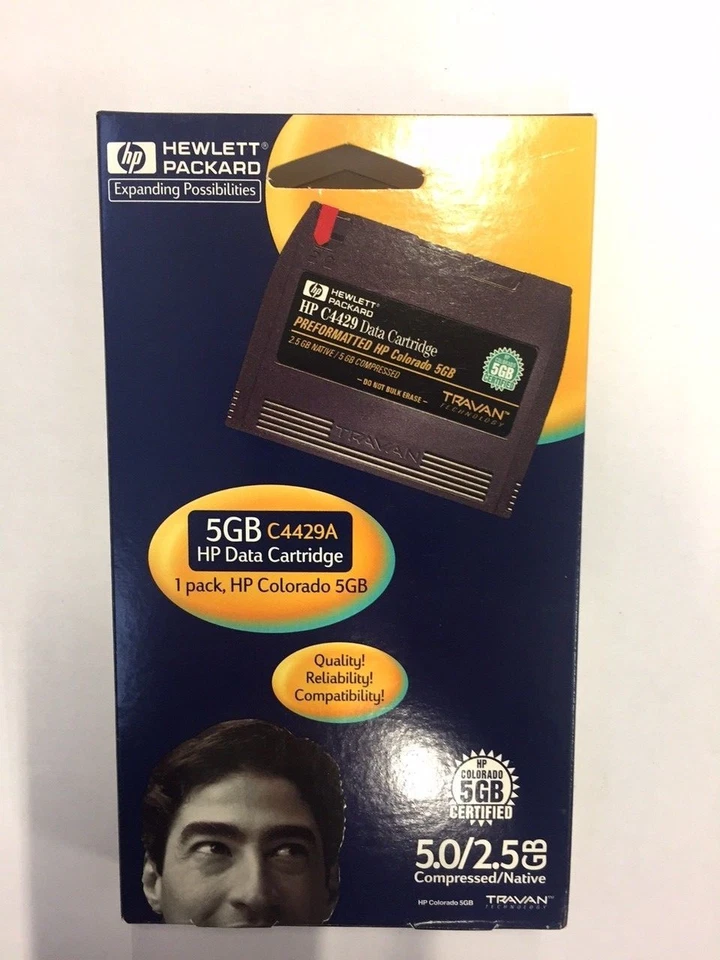 C4429A C4429D HP / Colorado 5GB Travan Tr-5 New Sealed Tape (PACK of 5) Inc VAT - Image 1 of 1
