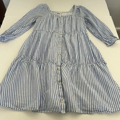 Vestido beachlunchlounge Para Mujer Pequeño Azalea Rayas Azul En Niveles Mezcla de Algodón Ligero   Foto 1 de 4