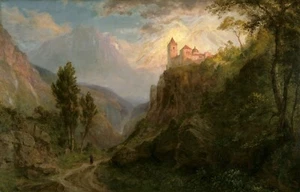 Eglise Frédéric Edwin : "Le monastère de San Pedro" (1879) - Tirage d'art - Photo 1/7