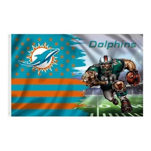 Bandera/bandera de fanático deportivo de los Miami Dolphins 3x5 - Imagen 1 de 1