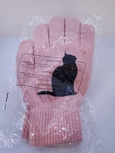 New Cat Fan Cotton Gloves Cat Bird Print Gloves Cute Pink Simple Mittens - Picture 1 of 5