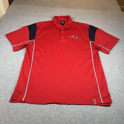 Polo New England Patriots para hombre XL NFL equipo ropa Reebok rojo manga corta golf Foto 1 de 4