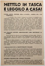 RSI “METTILO IN TASCA LEGGILO A CASA!” volantino di propaganda Rep.Soc.Italiana